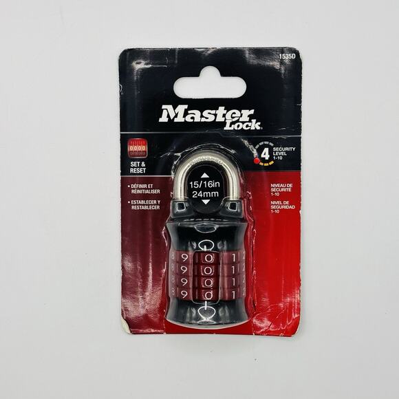 Master Lock 1535D Customizable Combination Padlock NEW Locker Office Home Sealed - Picture 1 of 10